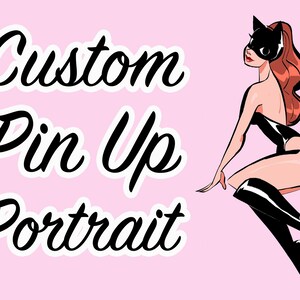 PIN UP GIRL Portrait Commission Custom Drawing
