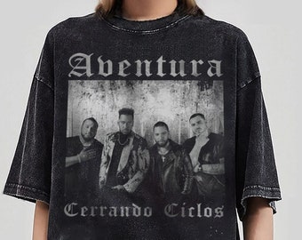 2024 Aventura Tour Concert, Bachata, Cerrando Ciclos, Graphic T-Shirt Merch Unisex Garment-Dyed T-shirt