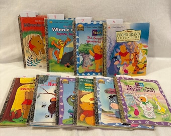 Vintage Winnie the Pooh Golden Books for Crafts | Junk Journal Ephemera