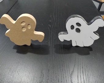 Wooden Ghost Halloween Decoration