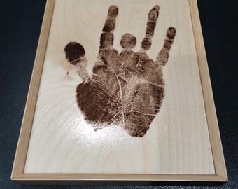 Jerry Garcia Hand Print - Laser Engraved