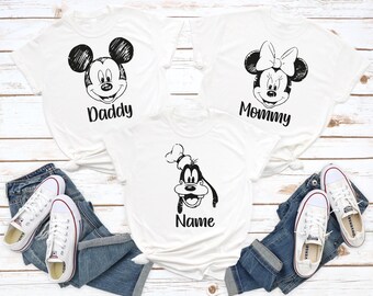 Disney Trip custom Character Shirt, Disney Trip shirt, Minnie mickey daisy donald pluto goofy shirt, Disney Family Vacation Shirt,Disney tee