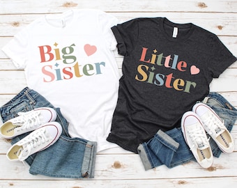 Big Sister Little Sister Shirt, Matching Siblings Tee