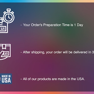 three icons representing the preparation and delivery stages of an order, along with text providing information about the order's preparation time and delivery.