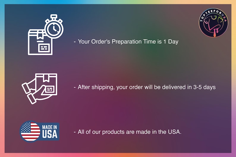 three icons representing the preparation and delivery stages of an order, along with text providing information about the order's preparation time and delivery.