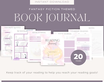 Diario de lectura de fantasía / Registro de libros, Cozy Reader (Descarga en PDF)