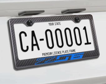 Corvette Z06 registreringsskyltsram i 100 % kolfiber