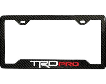 TRD Pro Real 3K TwillWeave kolfiber registreringsskyltsramhållare