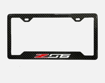 Corvette Z06 100% Real Carbon Fiber License Plate Frame