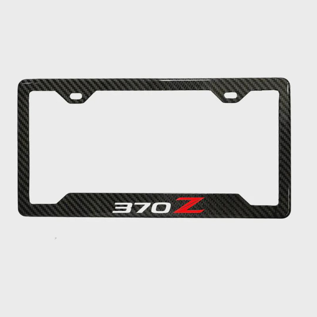 Nissan 370Z Real 3K Twillweave Carbon Fiber License Plate Frame Holder ...