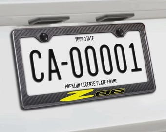 Corvette Z06 registreringsskyltsram i 100 % kolfiber