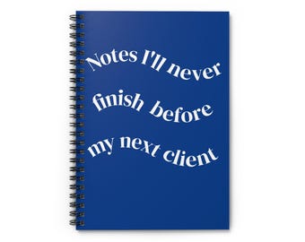 Burnout Humor Spiralblock - Therapeut Geschenk, Liniertes Line Journal