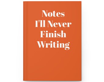 Vibrant Orange Hardcover Journal, Matte Laminated Cover, Perforated Pages