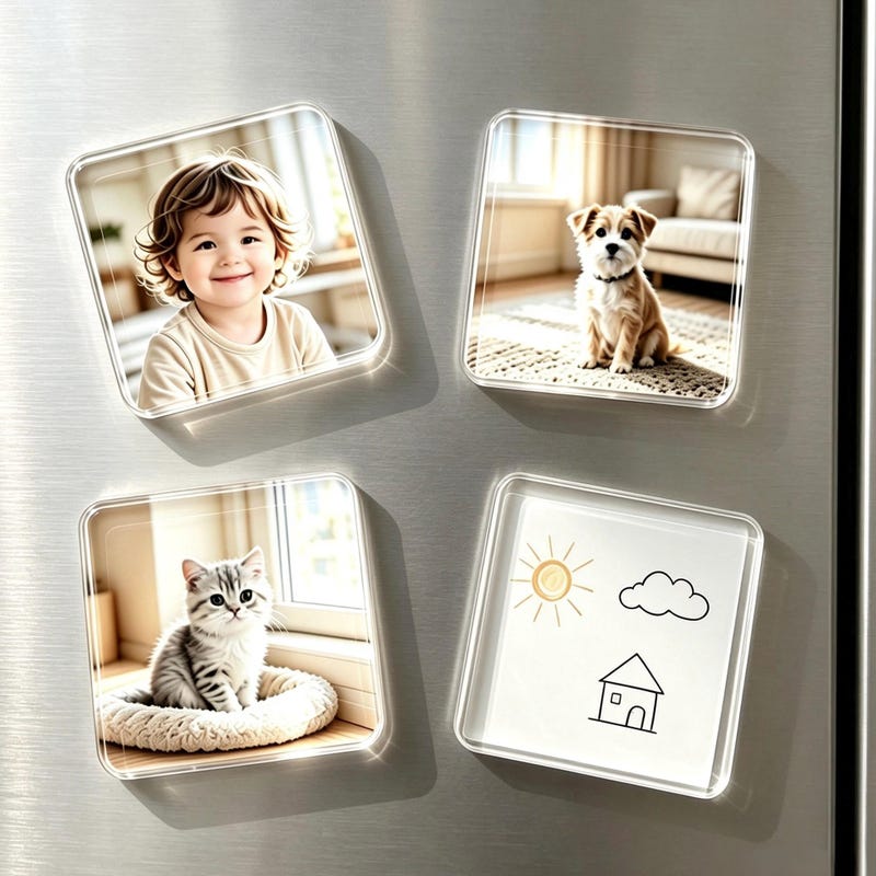 Photo Magnets Insert 2x2 Picture Magnet Kits - Etsy