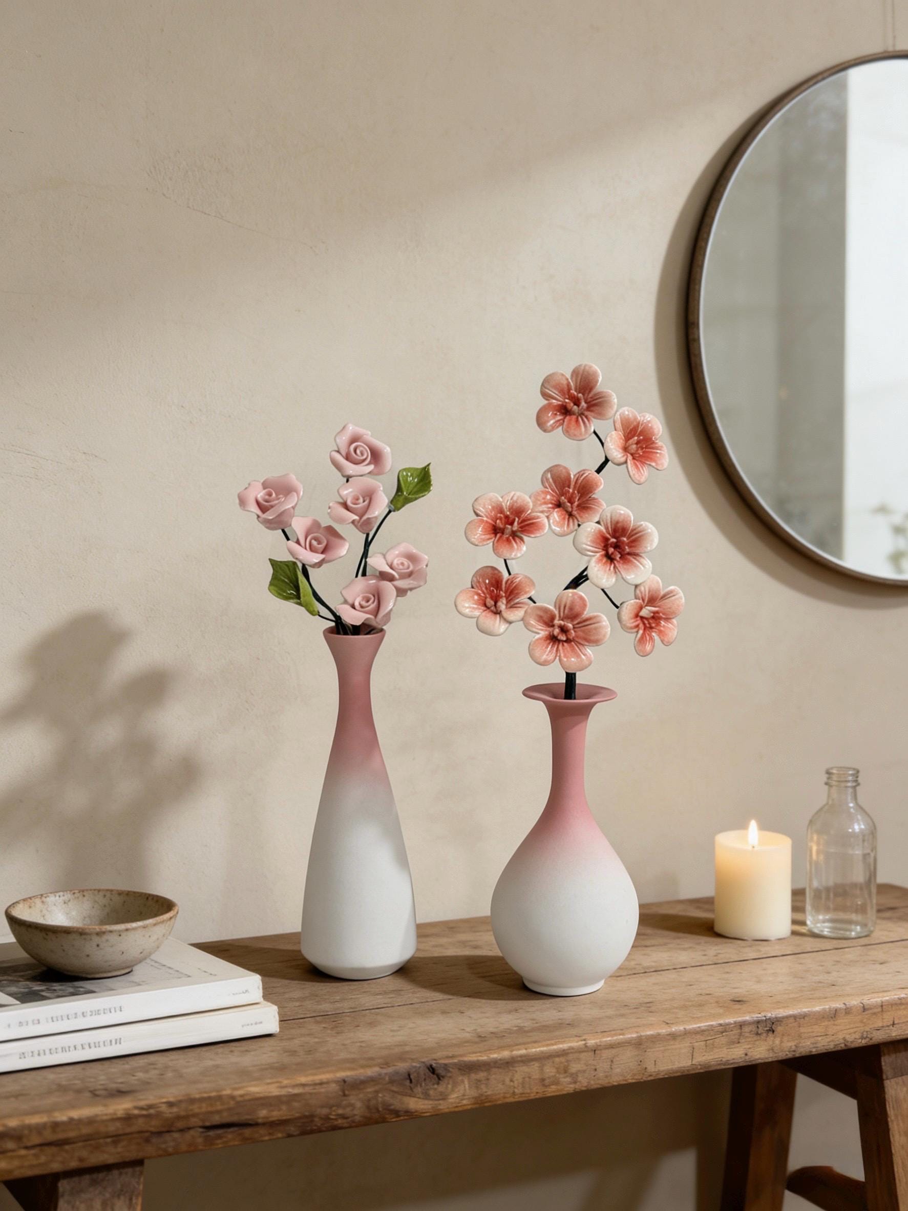 Handmade Matte Ceramic Bud Vase | Unique Small Pottery Vase | Gift for ...