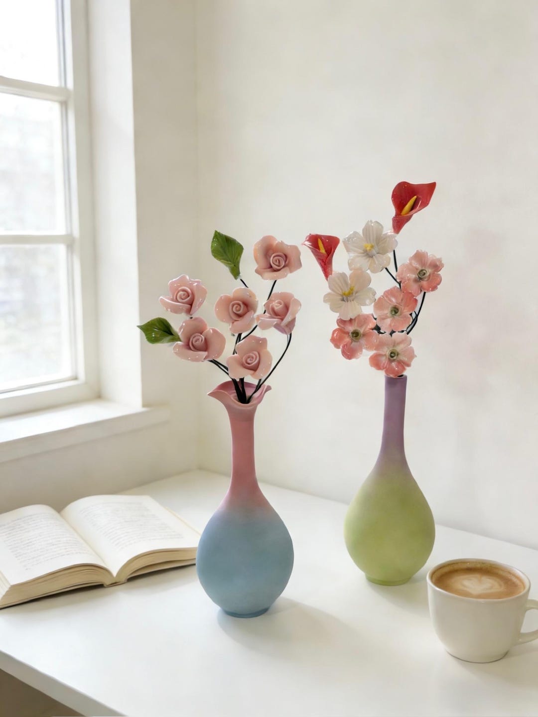 Handmade Matte Ceramic Bud Vase | Unique Small Pottery Vase | Gift for ...