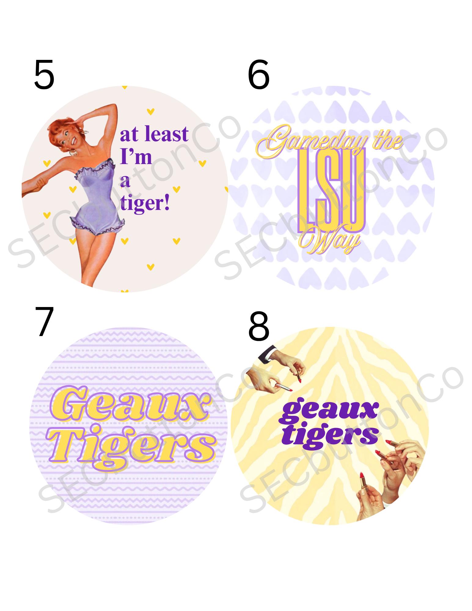 LSU Gameday Buttons - Etsy