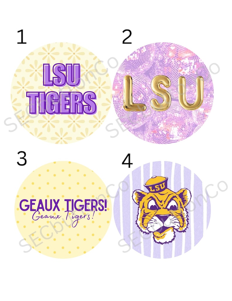 LSU Gameday Buttons - Etsy
