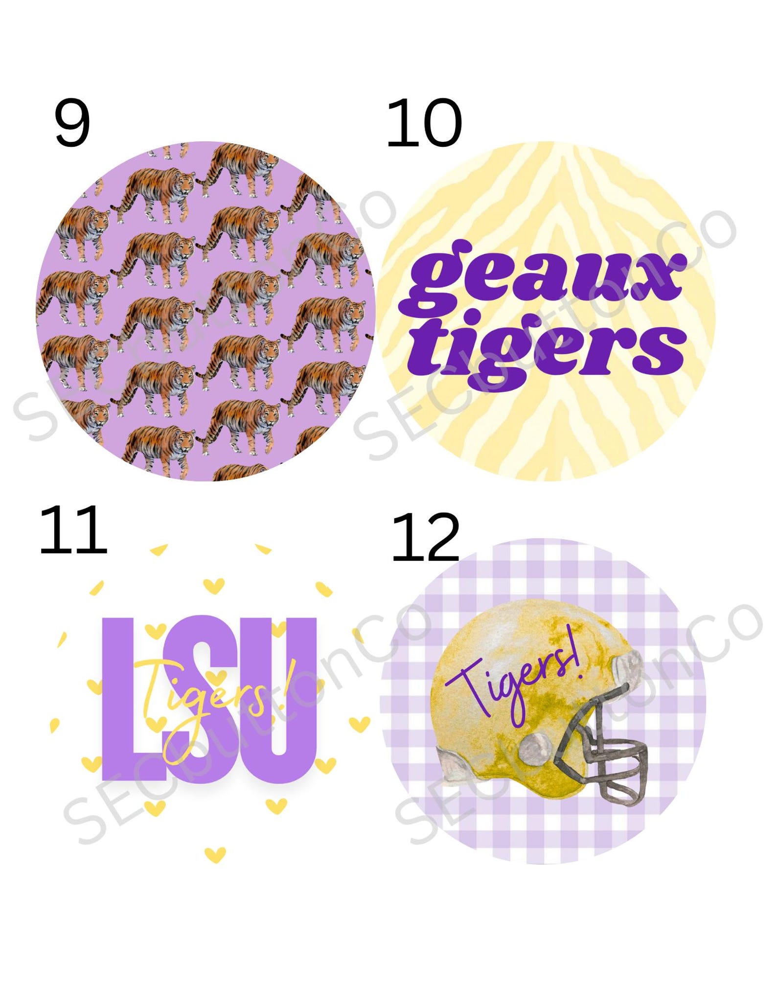 LSU Gameday Buttons - Etsy