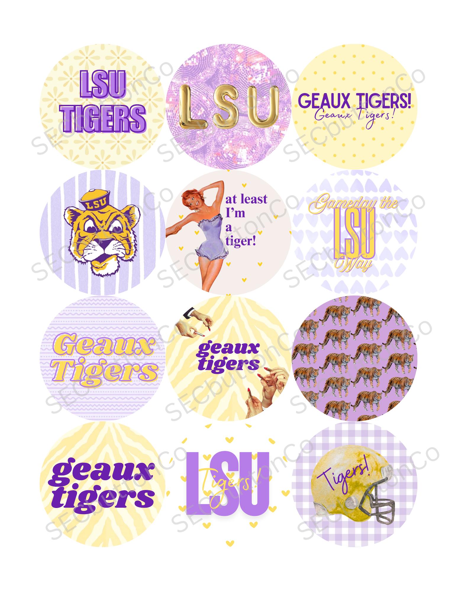 LSU Gameday Buttons - Etsy