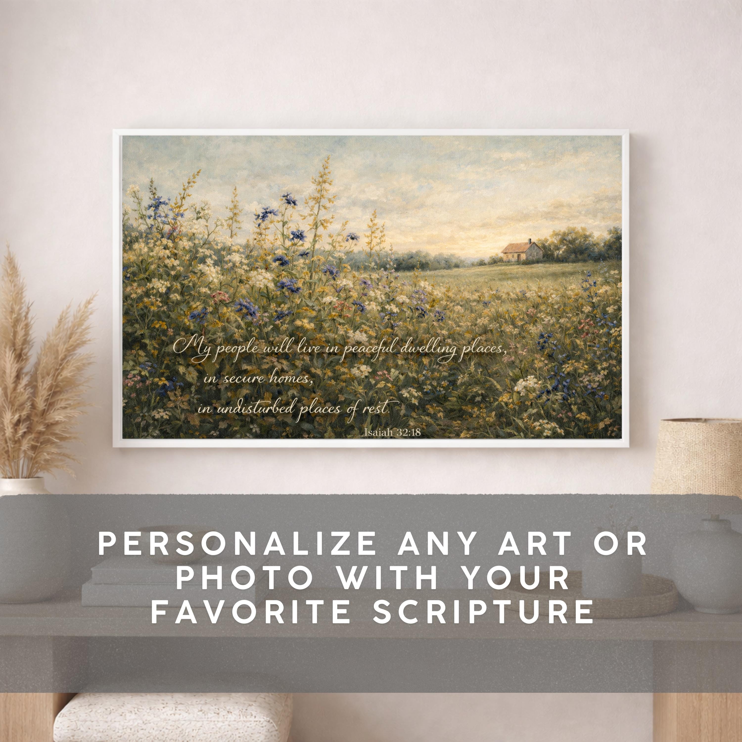 Scriptural Art Custom Scripture Wall Art, Personalized Christian Canvas Print ...