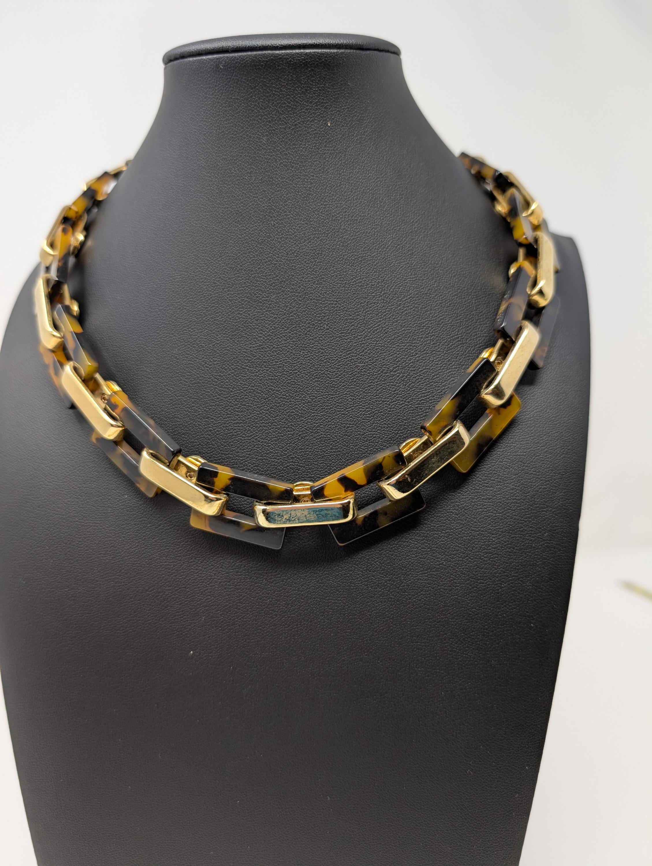 Tortoiseshell Link Necklace - Etsy