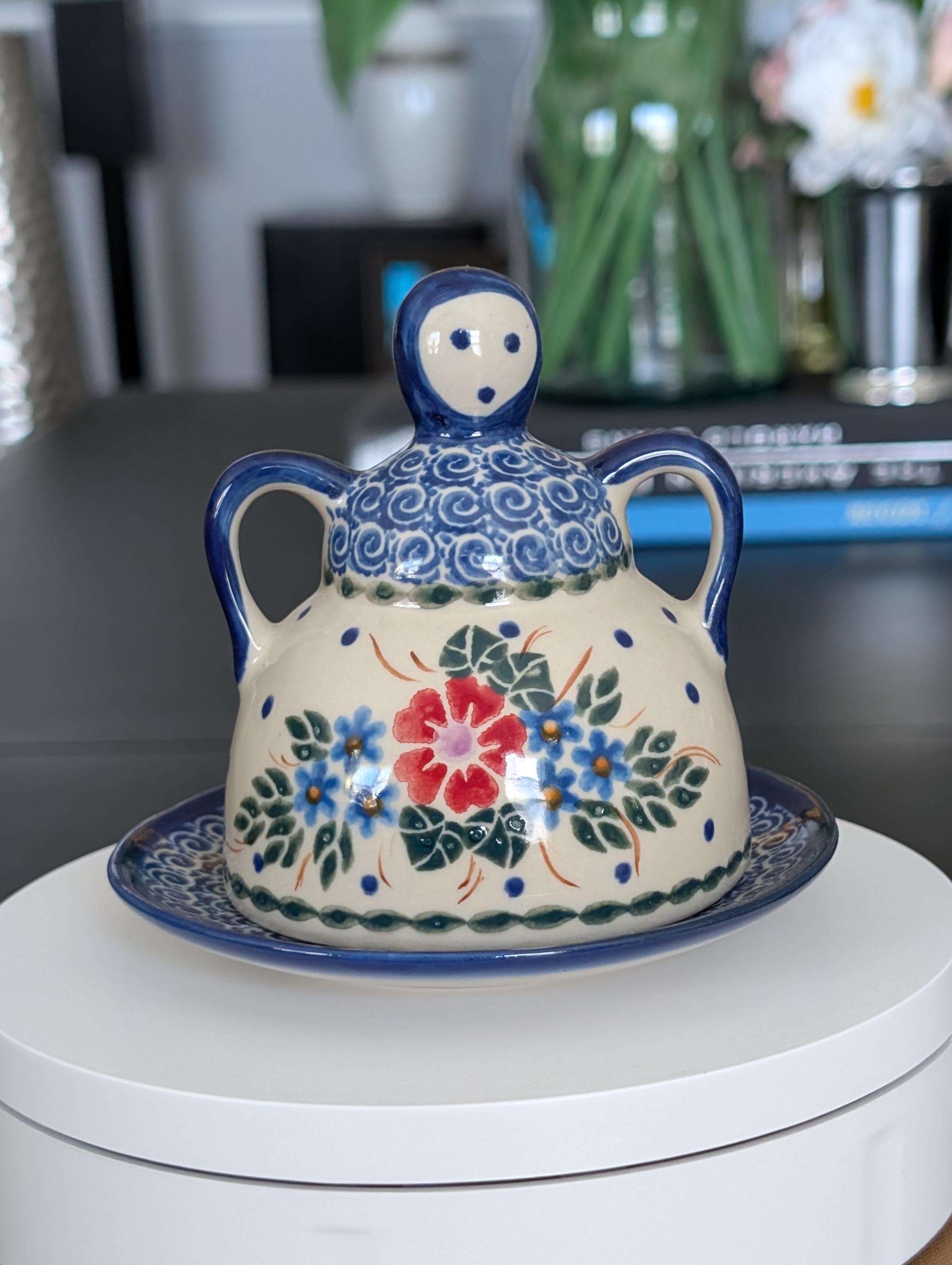 ポーリッシュポタリー＊チーズレディA マーガレット Boleslawiec Polish Pottery Cheese Lady - Etsy