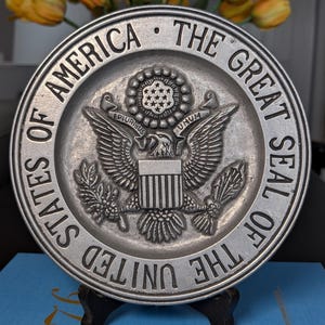 Pickard Great Seal 記念プレート 200周年 The Great Seal of the United States of America Pewter Plate - Etsy