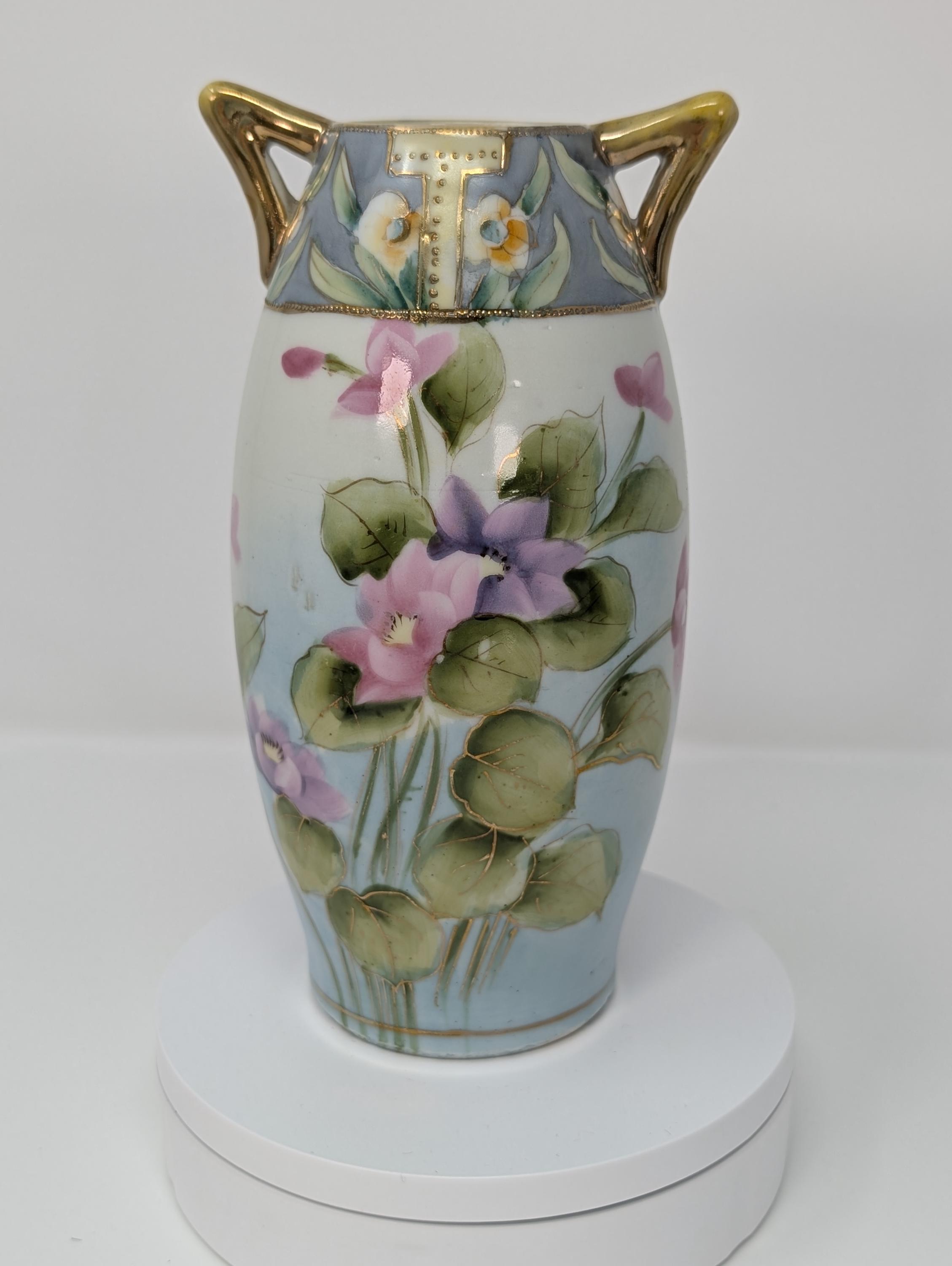 Nippon Two Handled Vase - Etsy