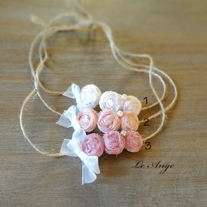 Newborn Headband/ 21 colors/ Newborn photo prop/ Silk rosette headband/ Baby headband/ Baby photo prop/ Newborn silk headband