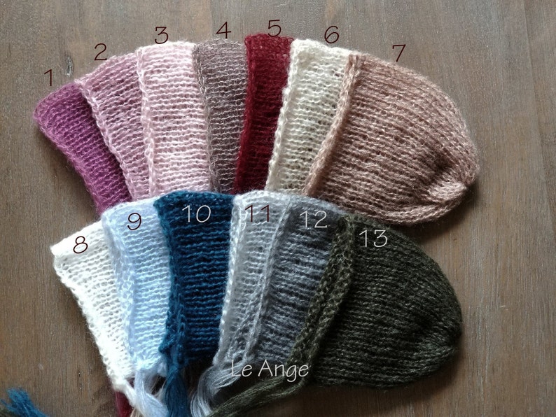SALE-Newborn hat Newborn knitted hat Newborn bonnet newborn photography prop 13 colors newborn prop bonnet