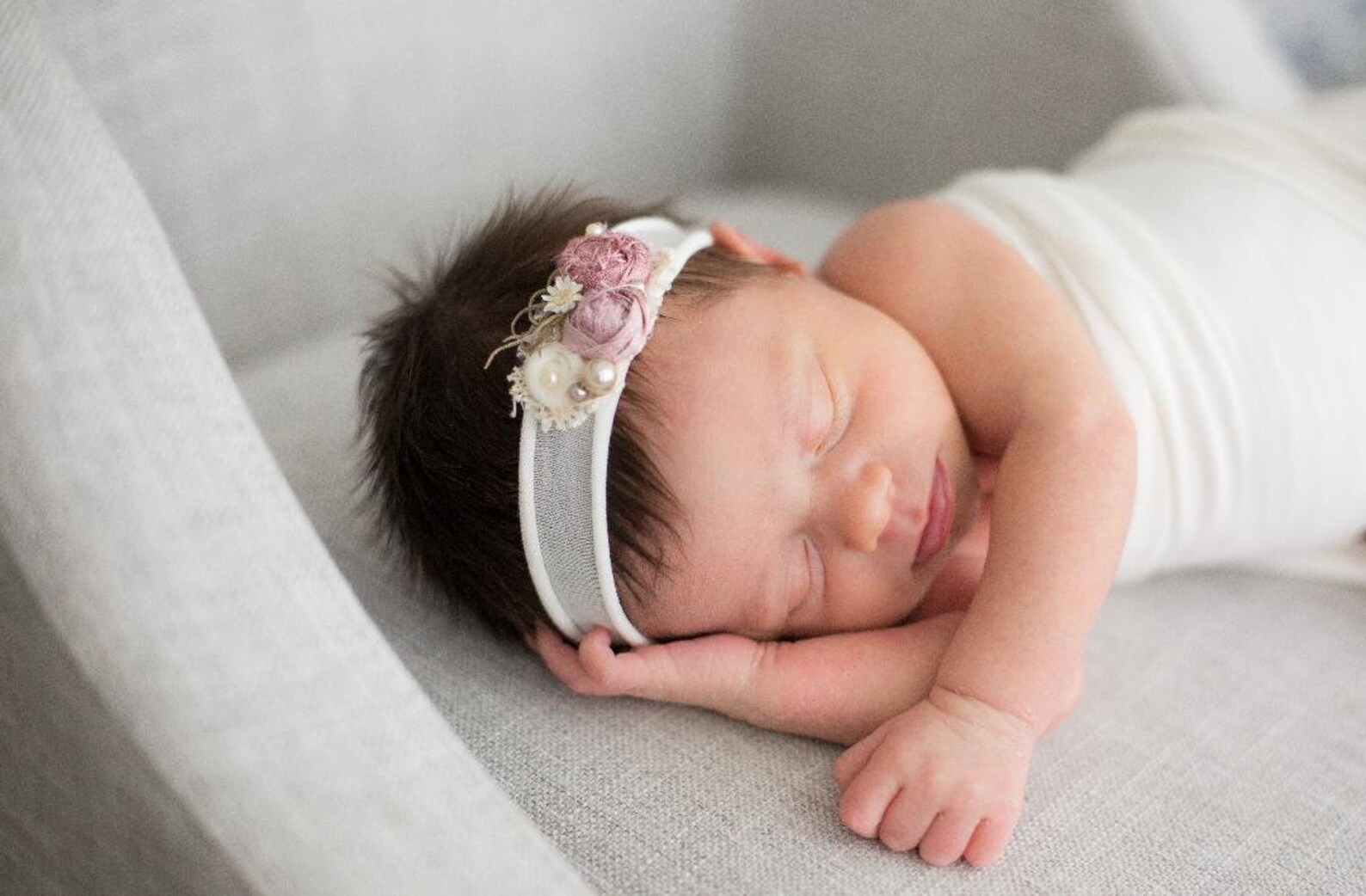 Newborn Headband and Wrap Newborn Photo Prop Newborn Wrap Etsy