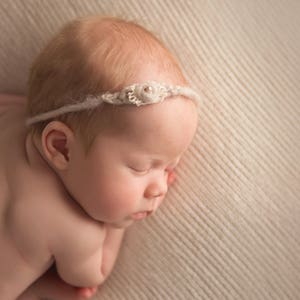 Newborn Headband, 6 colors, Tieback headband, Newborn photo prop, Baby photo prop, Newborn halo, Baby headband, baby photo prop