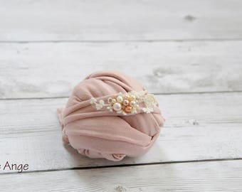Newborn wrap and headband, Newborn photo prop, Newborn Wrap Set, Wrap and headband, newborn girl, newborn props, Mauve newborn wrap