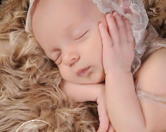 newborn lace bonnet, newborn photography prop, newborn prop bonnet