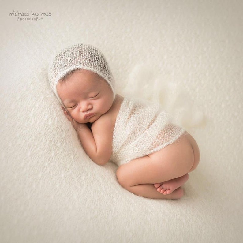 CLOSEOUT SALE Knitted Wrap & Hat Set Newborn Photography Etsy