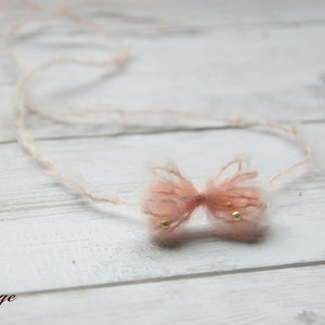 Newborn Headband, Tieback headband, Newborn photo prop, Baby photo prop, Newborn halo, Baby headband, baby photo prop