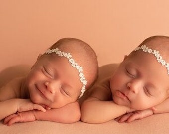 Neugeborenen Haarband, Neugeborenen Foto Requisite, Neugeborenen Raffhalter, Spitze Raffhalter, Baby Foto Requisite, Blumen Haarband, Neugeborenen Fotografie Requisite