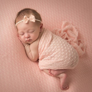 Newborn Headband, Tieback headband, Newborn photo prop, Baby photo prop, Newborn halo, Baby headband, baby photo prop