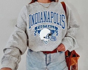 Indianapolis Football Sweatshirt _ Vintage Style Indianapolis Football Crewneck _ Football Sweatshirt _ Indianapolis Sweatshirt _