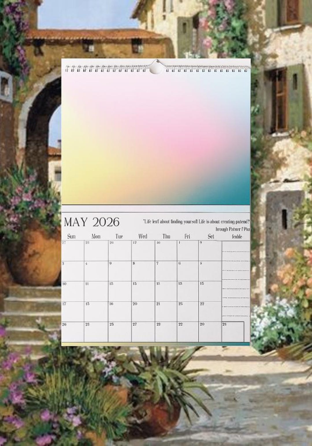 2026 Cottagecore Printable Calendar | Warm Color Monthly Planner ...