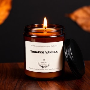 Tobacco Vanilla Candle | Masculine Home Fragrance | Gift for Him