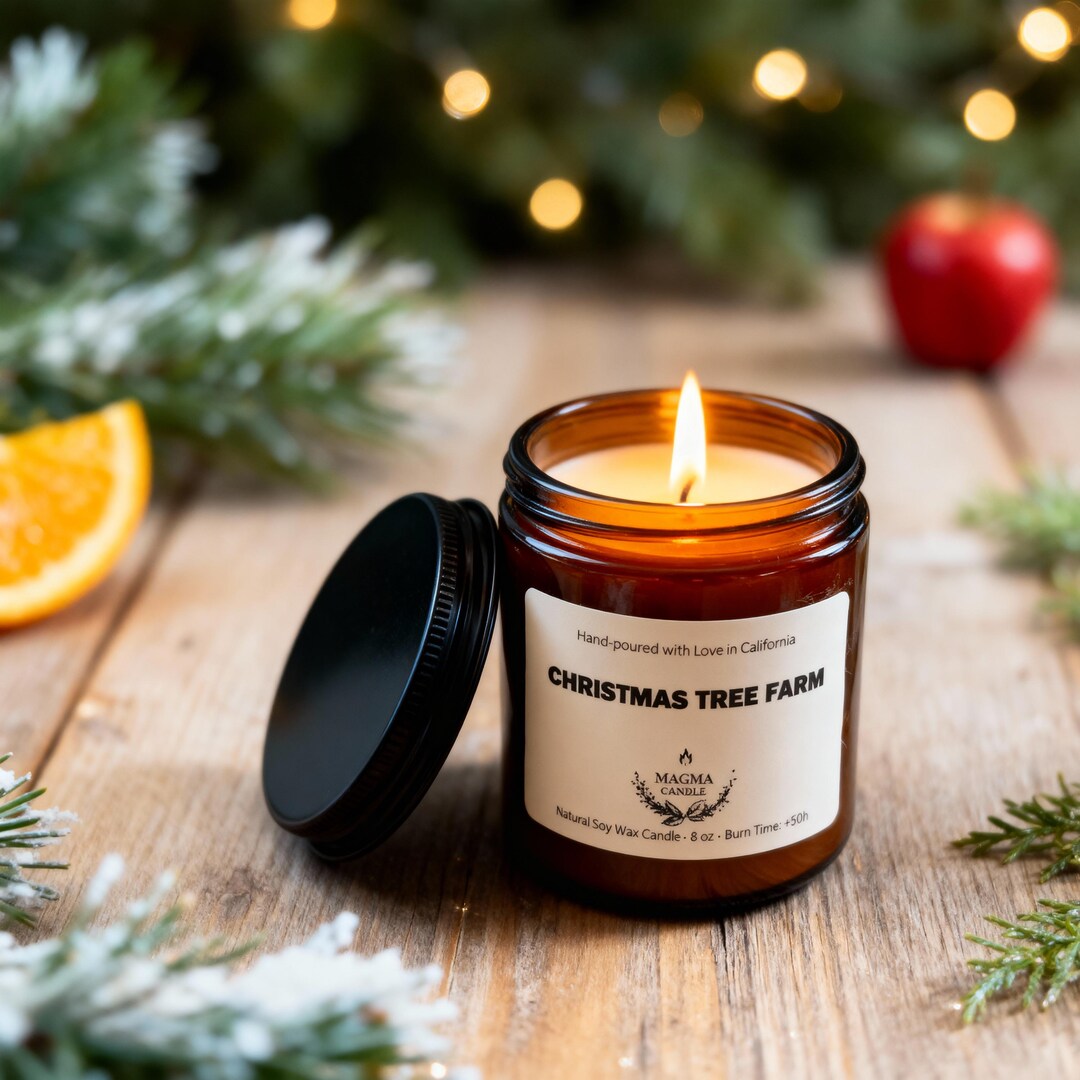 Christmas Tree Farm Candle | Natural Soy Wax | Christmas Decor - Etsy