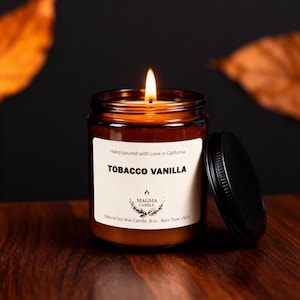 Tobacco Vanilla Candle | Masculine Home Fragrance | Gift for Him