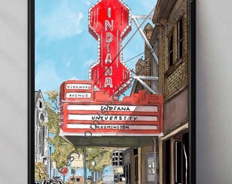 Indiana University - Buskirk-Chumley Theatre Watercolor Print