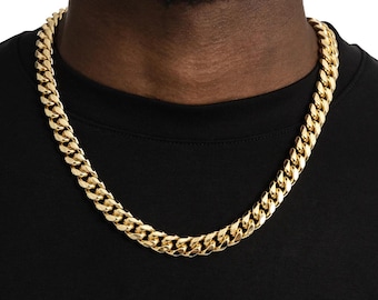 18Kゴールド マイアミキューバンリンクチェーン | メンズジュエリー