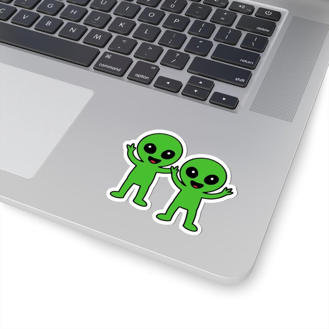 Stickers - Little Green Alien Friends - Etsy