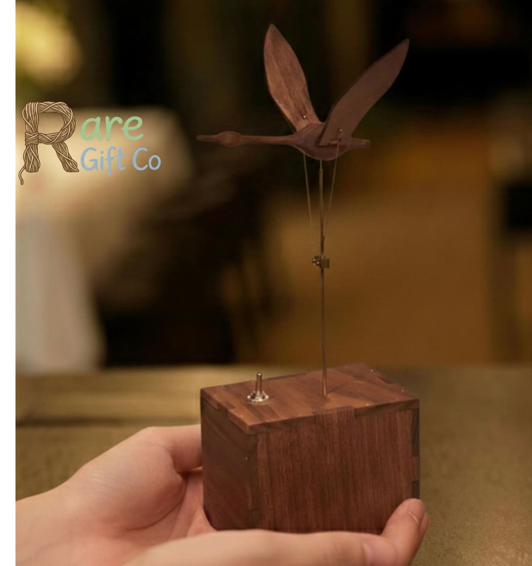 Handcrafted Wooden Swan Automata – Walnut Mechanical Art Sculpture ...