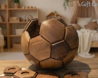 ニスを塗った木製模型サッカーボール - Etsy 日本