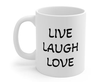 CafePress "Live Laugh Love" Ceramic Coffee Mug - 11 Oz, Dishwasher & Microwave Safe, Multiple Colors - View #8